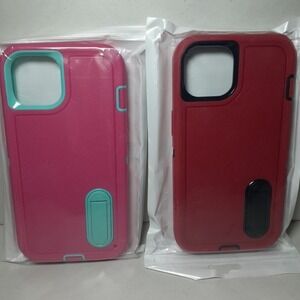 Set of‎ 2 iPhone 14 6.1 Phone cases Pink / Red NEW